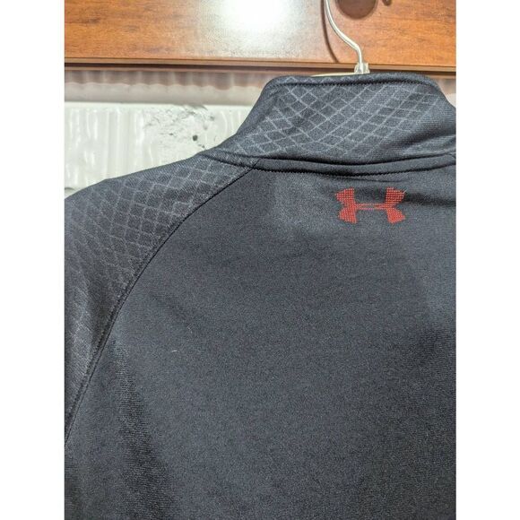 Under Armour Men's Black & Orange Trim Solid Front Full Zip Jacket Size M - Picture 4 of 8